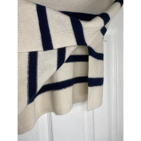 Hatch Women’s Maternity Hooded Sweater Off White Navy Blue 0 Wool Cashmere - Picture 7 of 7